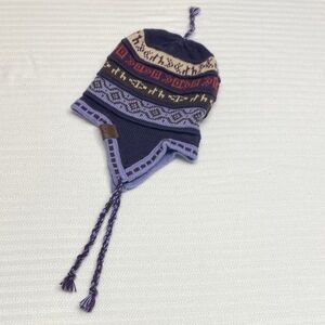 San York Fair Trade 100% Alpaca Andean Knit Earflap Hat Peru Nordic Boho Chullo